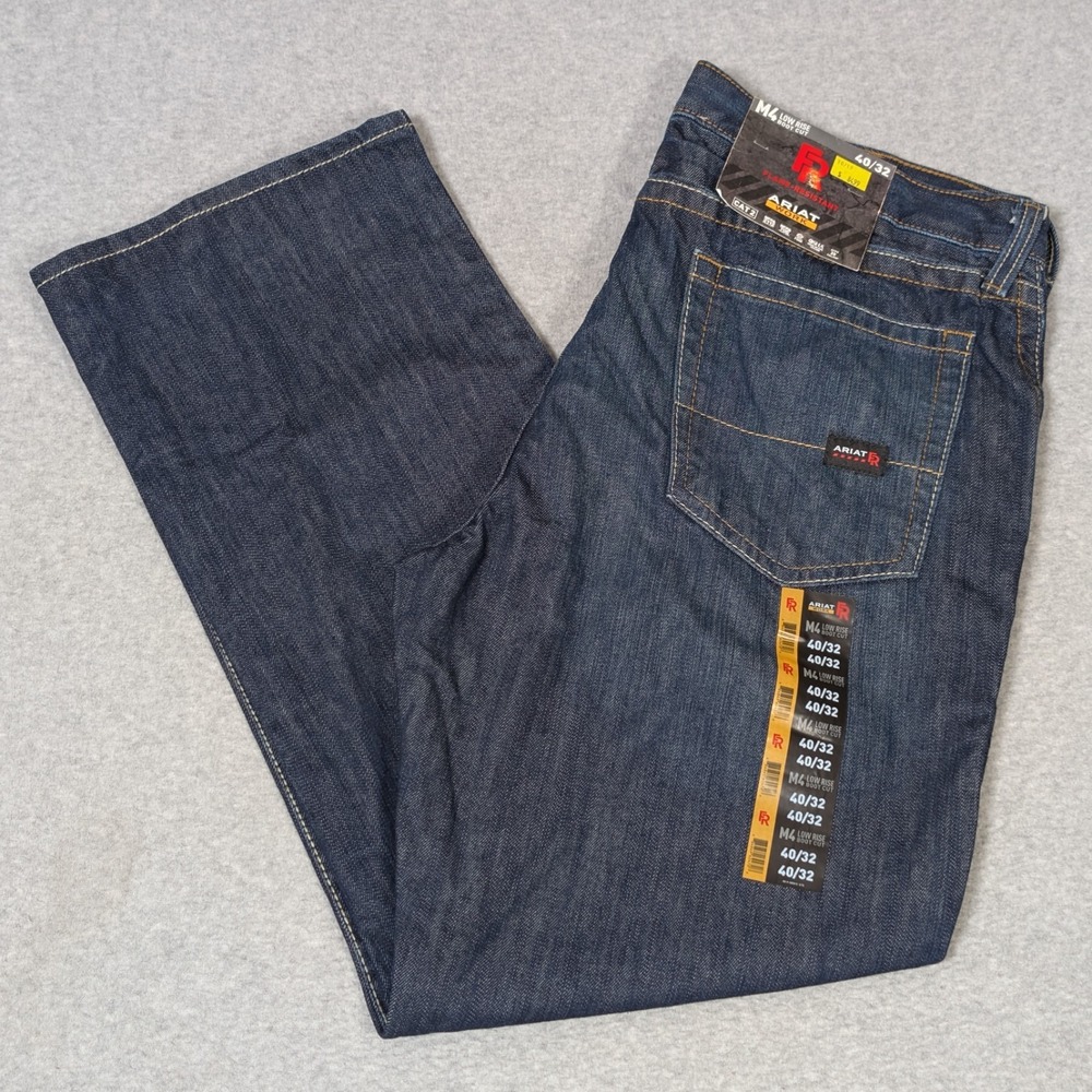 Ariat FR M4 Jeans 40x32 Low Rise Boot Cut Work Pants New